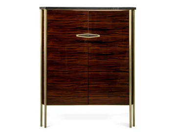 KADOR - Granite and ebony highboard with doors by JOSÉ LEITE DE CASTRO - view 2